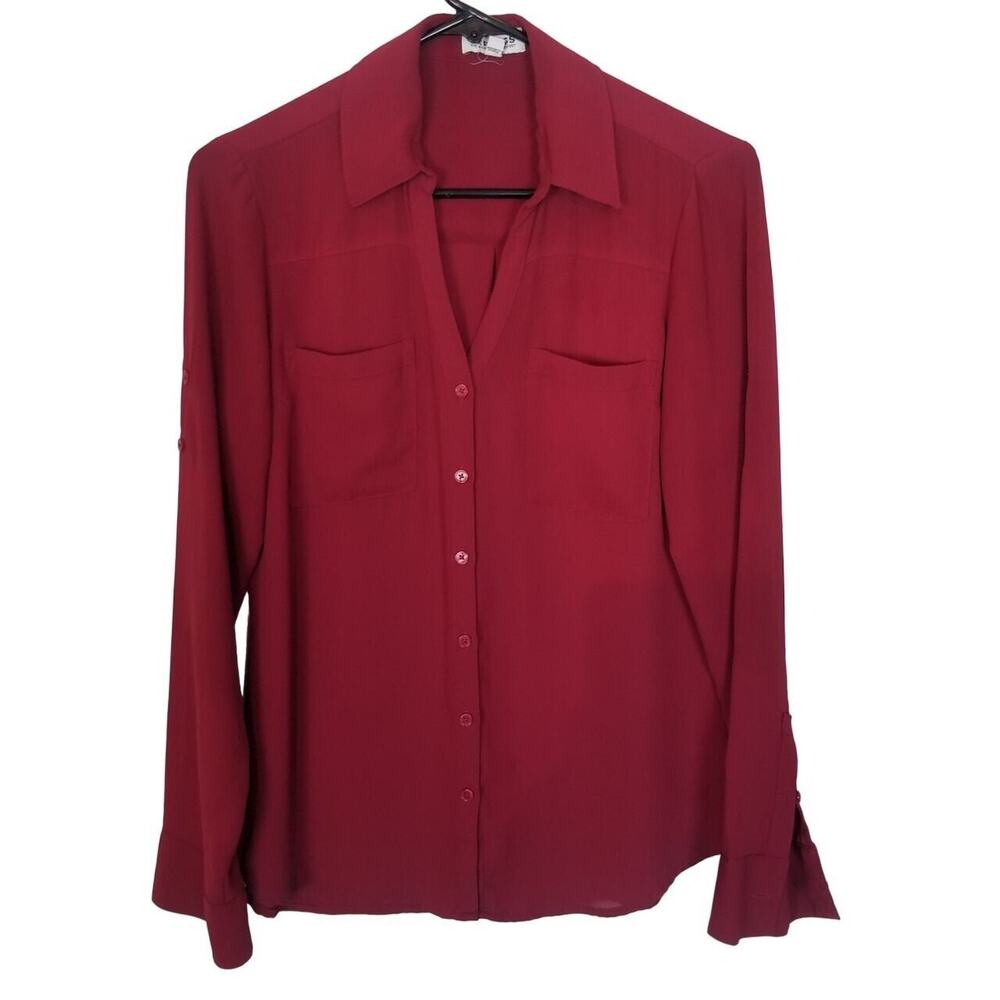 Express Womens Portofino Shirt Size S Career Corp Office Siren Corporate Chic